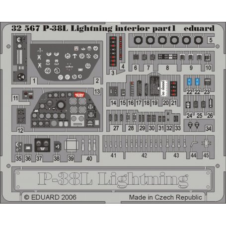 Eduard P-38L interior TRUMPETER 02227