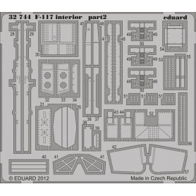 Eduard 1:32 Elementy wnętrza do F-117 dla Trumpeter