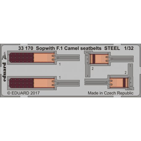 Eduard Sopwith F.1 Camel seatbelts STEEL WINGNUT WINGS