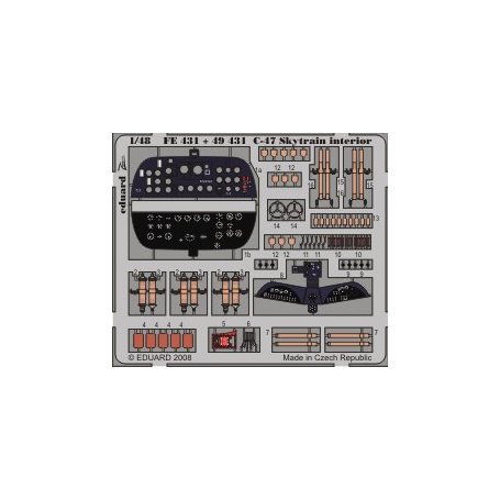 Eduard C-47 Skytrain interior S.A. TRUMPETER