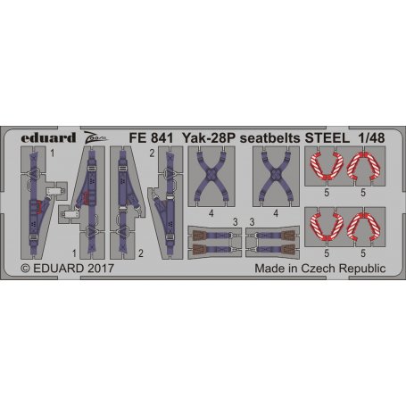 Eduard Yak-28P seatbelts STEEL BOBCAT MODELS