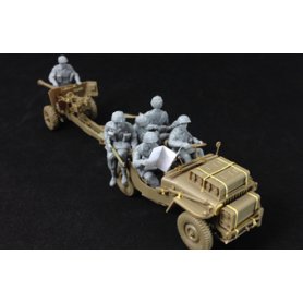 Bronco 1:35 CB35170 British 6pdr Anti-Tank Gun (Airborne) With 1/4Ton Truck & Crew