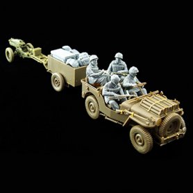 Bronco 1:35 CB35163 British Airborne 75mm Pack Howitzer & 1/4 Ton Truck w/Trailer