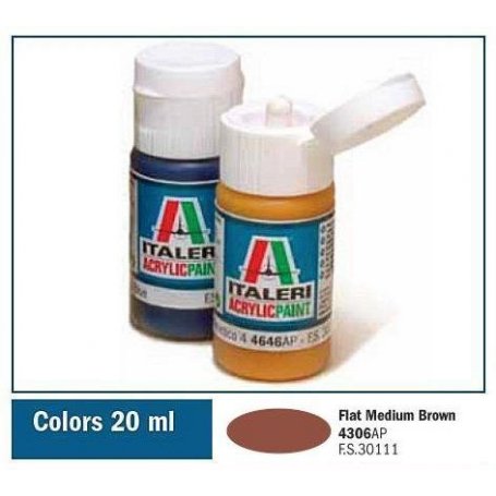 Italeri 4306 Akryl Flat Med. Brown | farba akrylowa |
