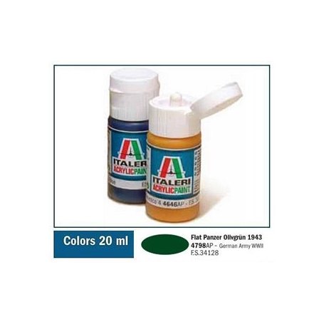 Italeri 4798 Akryl Pz. Olivgrun 43 | farba akrylowa |