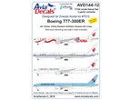 Avia Decals 1:144 Decals for Boeing 777-300ER 