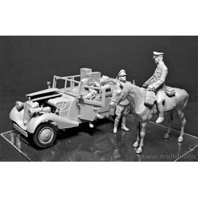 MB 1:35 35151 "URGENT DISPATCH!" GERMAN MILITARY RADIO CAR SD.KFZ.2 TYPE 170VK WITH CREW, WW II ERA