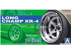 Aoshima 1:24 Wheel rims and tires LONG CHAMP XR-4 14INCH 