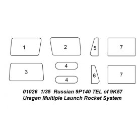 Trumpeter 1:35 Wyrzutnia rakiet 9P140 TEL 9K57 Uragan