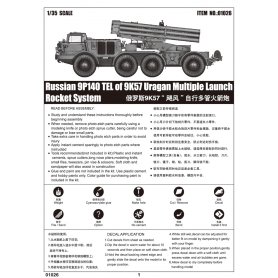 Trumpeter 1:35 Wyrzutnia rakiet 9P140 TEL 9K57 Uragan