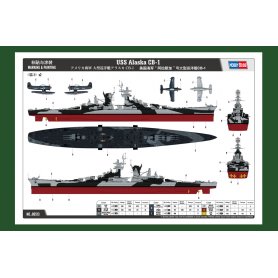 Hobby Boss 1:350 Amerykański wielki krążownik USS Alaska CB-1