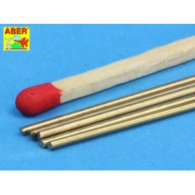 ABER Pręty mosiężne 1,0mm x 250mm 5 szt.