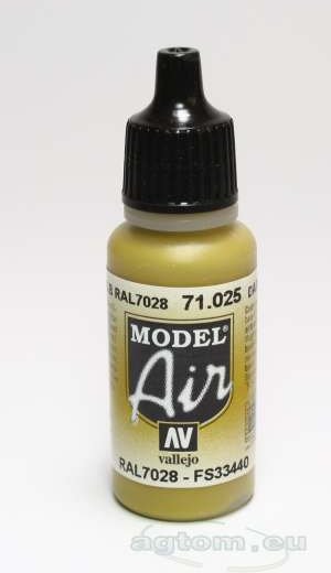Vallejo Model Air 70604 17ml Dark Yellow (RAL 7028) Primer - Wonderland  Models, VAL70604