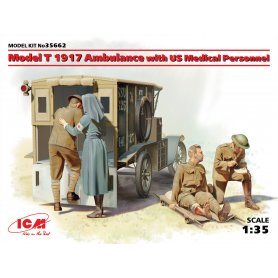 ICM 35662 Model T 1917 Ambulance w/US Personnel