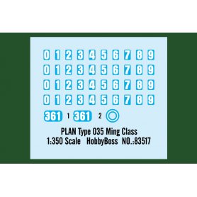 Hobby Boss 1:350 PLA Navy Type 035 klasy Ming