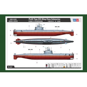 Hobby Boss 1:350 PLA Navy Type 035 klasy Ming