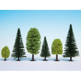 Mixed forest, 10 trees, 5 - 14 cm high