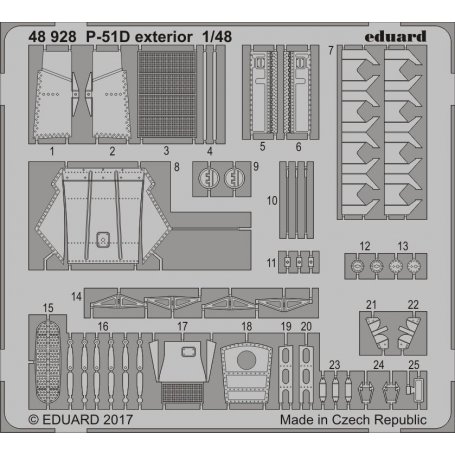 Eduard 1:48 Elementy zewnętrzne do North American P-51D dla Meng