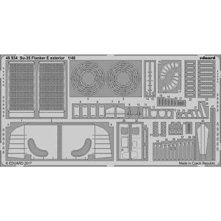 Eduard 1:48 Elementy zewnętrzne do Sukhoi Su-35 Flanker E dla Kitty Hawk