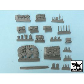 Black Dog US Sherman accessories set for Tamiya 32505, 36 resin parts