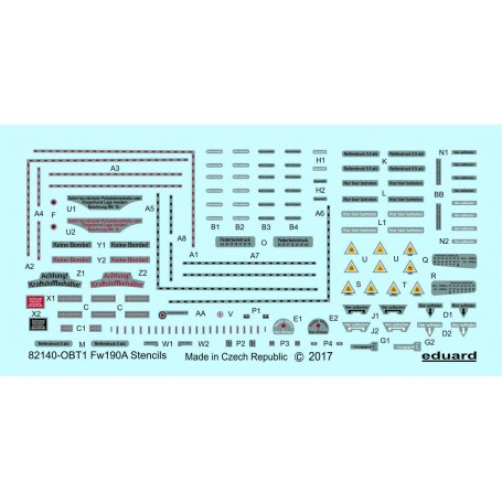 Eduard Fw 190 A stencils EDUARD