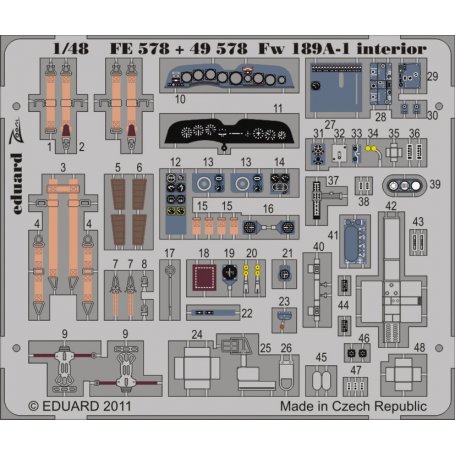 Eduard Fw 189A-1 interior S.A. GREAT WALL HOBBY