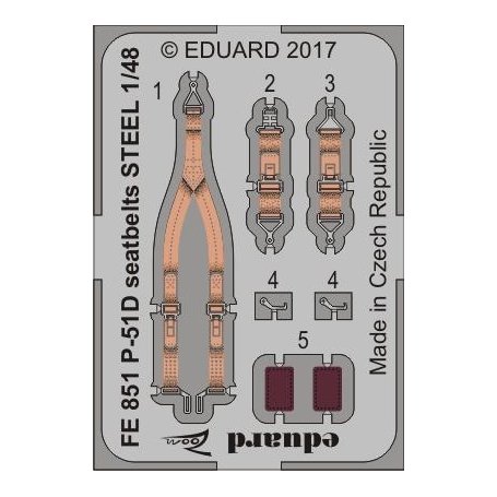 Eduard P-51D seatbelts STEEL MENG