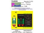 Pmask 1:48 Maski do Republic P-47D Thunderbolt Razorback dla Tamiya