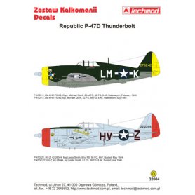 Techmod 1:32 Kalkomanie do Republic P-47D Razorback