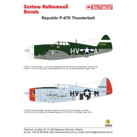 Techmod 1:32 Kalkomanie do Republic P-47D Razorback