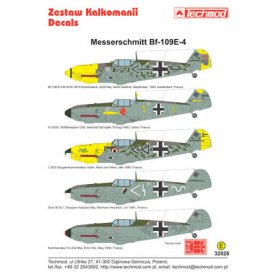 Techmod 1:32 Kalkomanie do Messerschmitt Bf-109 E-4