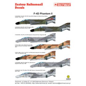 Techmod 1:32 Kalkomanie do F-4D Phantom II