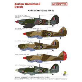 Techmod 1:32 Kalkomanie do Hawker Hurricane Mk.IIc