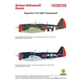 Techmod 1:48 Kalkomanie do Republic P-47 D/M