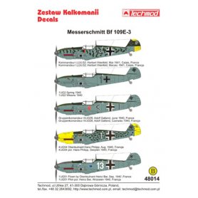 Techmod 1:48 Kalkomanie do Messerschmitt Bf-109 E-3