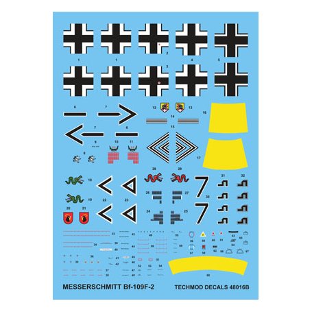 Techmod 48016 Messerschmitt Bf-109F-2
