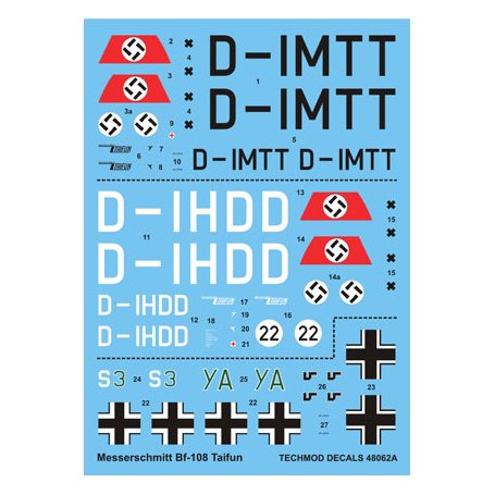 Techmod 48062 Messerschmitt Bf-108 Taifun