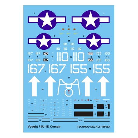 Techmod 48068 Corsair F4U-1D