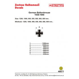Techmod 48071 German Balkenkreuze 1936-40