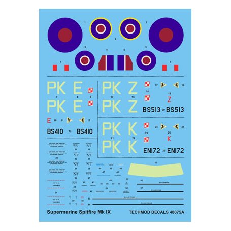 Techmod 48075 Spitfire Mk IX