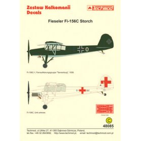 Techmod 1:48 Kalkomanie do Fieseler Fi-156C Storch