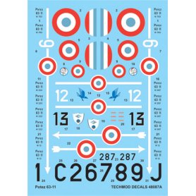 Techmod 1:48 Decals for Potez 63-11 