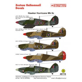 Techmod 1:48 Kalkomanie do Hawker Hurricane Mk.IIc