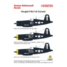 Techmod 1:72 Kalkomanie do Vought F4U-1D Corsair