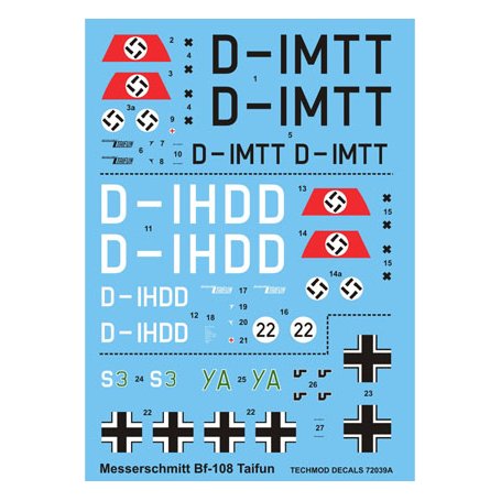 Techmod 72039 Messerschmitt Bf-108 Taifun