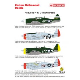 Techmod 1:72 Kalkomanie do Republic P-47D Razorback