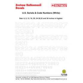 Techmod 1:72 Amerykańskie białe numery