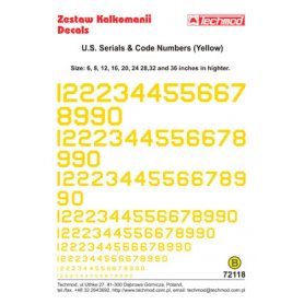 Techmod 1:72 Amerykańskie żółte numery