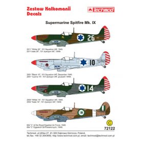 Techmod 1:72 Kalkomanie do Supermarine Spitfire Mk.IX