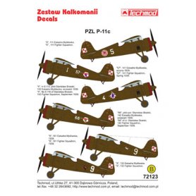 Techmod 1:72 Kalkomanie do PZL P-11c
